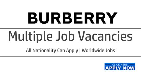 burberry job vacancies